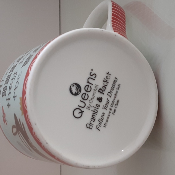 Follow Your Dreams Bramble Rocket 10 oz Cup Mug Rabbits Birds Butterflies - Picture 7 of 8